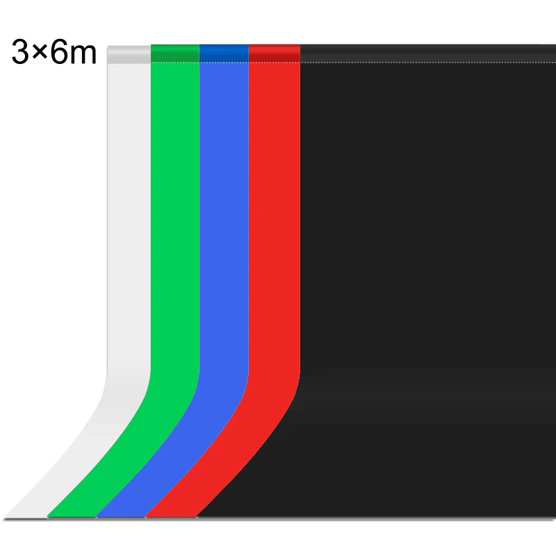 PULUZ 3m x 6m التصوير خلفية القماش الناعم بلون غير عاكس صور خلفية قابل للغسل قابلة للكي اطلاق النار الدعائم