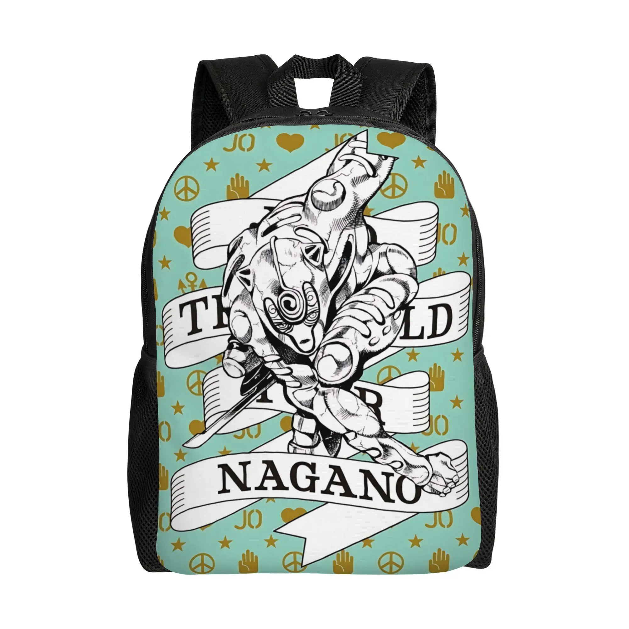 Mochila Bandai Jojo's Bizarre Adventure World, Estilo Ita Bag, Anime JOJO, Mochila Urbana para Senderismo con Cierre de Cremallera