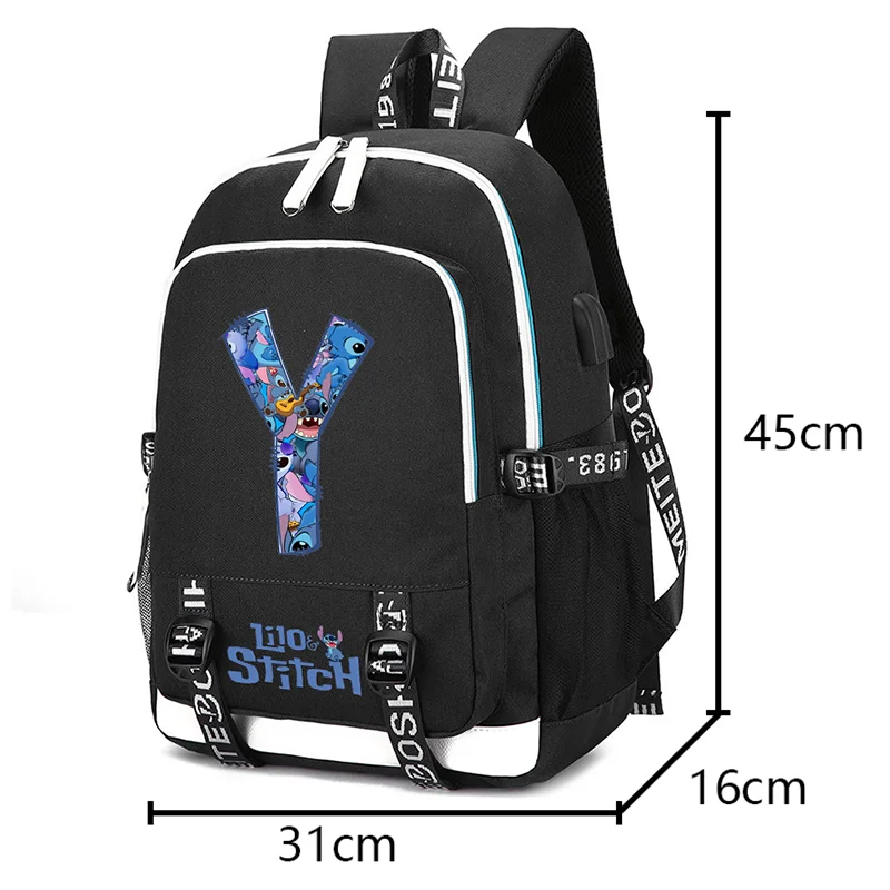 Mochila con estampado de Lilo Stitch para hombre y mujer, bolsa de ordenador con estampado de Lilo Stitch, bolsa de viaje para senderismo al aire libre, para estudiante