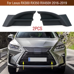 2PCS For Lexus RX300 RX350 RX450H 2016-2019 Front Bumper Lower Grille Tow Hook Cover Lid Trailer Hauling Eye Cap