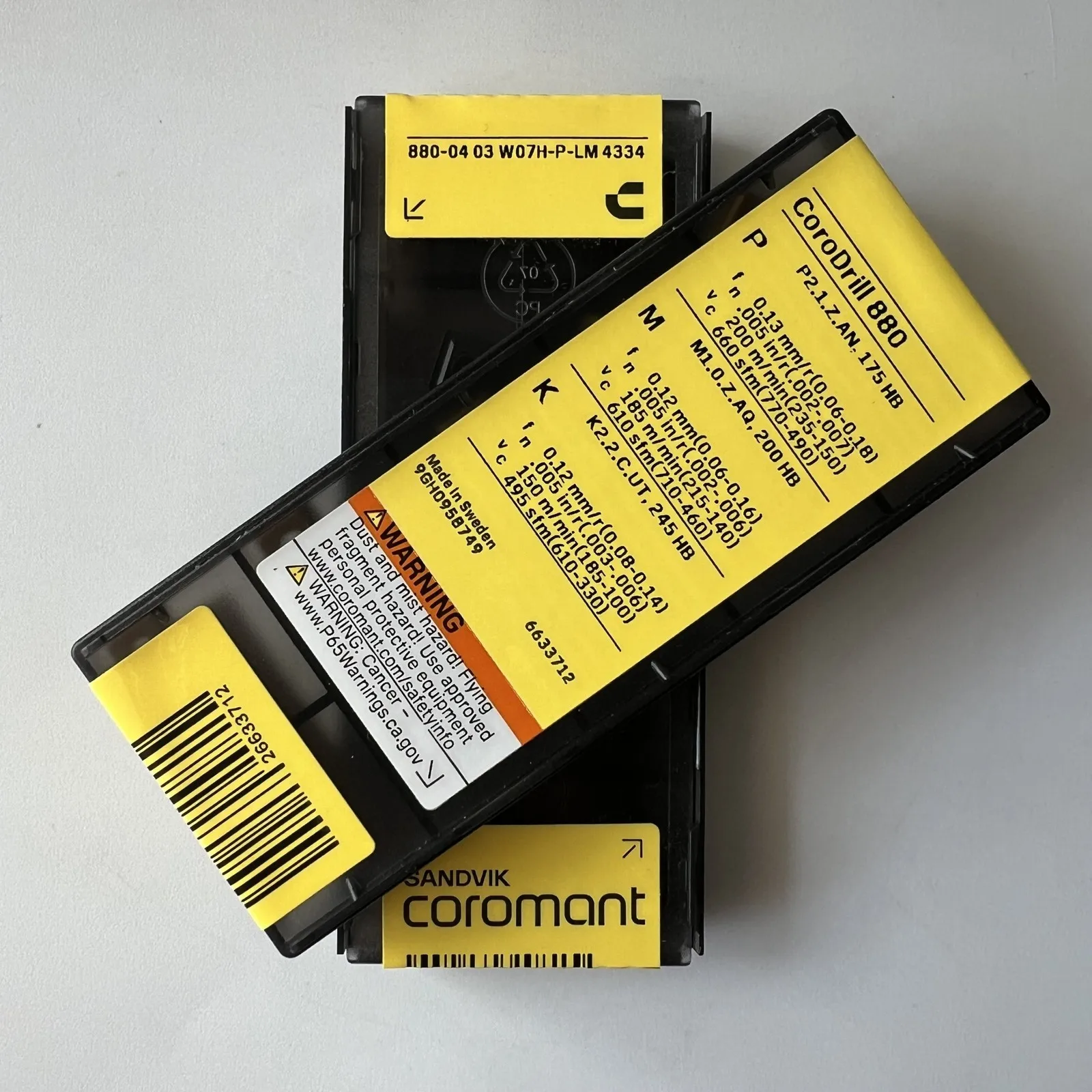 

SANDVIK / 880-0403W07H-P-LM 4334 / Оригинальное шведское лезвие из твердого сплава, 10 шт.