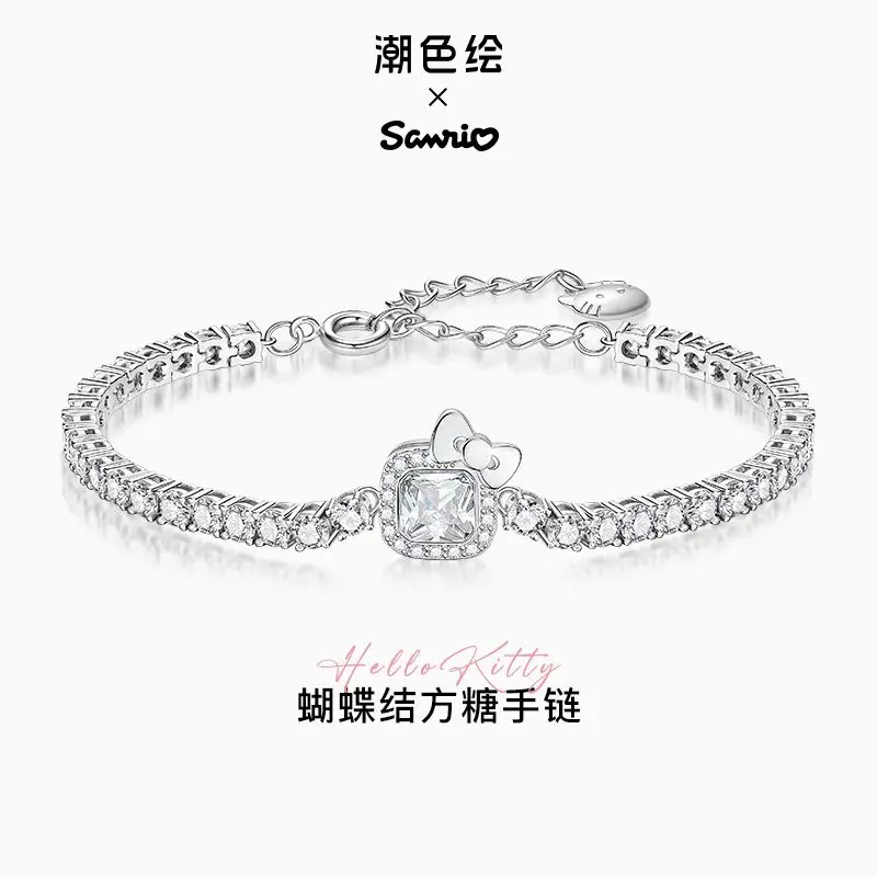 

Оригинальный модный окрашенный браслет Sanrio HelloKitty с бантом, ювелирные изделия, подарки