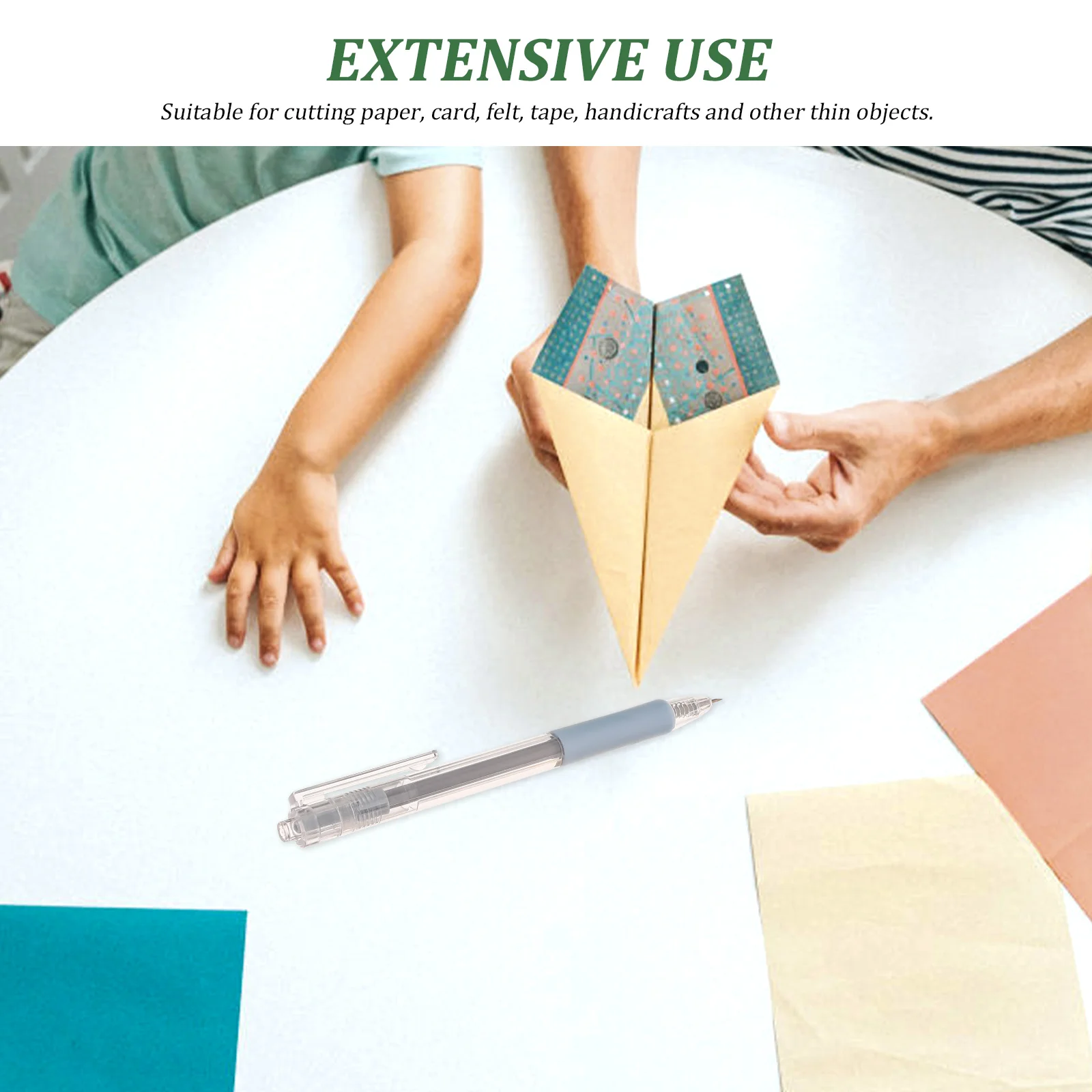 1 Set Pen Shape Paper Cutter Plastic Metal Durable Craft Cutting Tool For Office Home Diy Scrapbooking Slicer Cutter For Paper