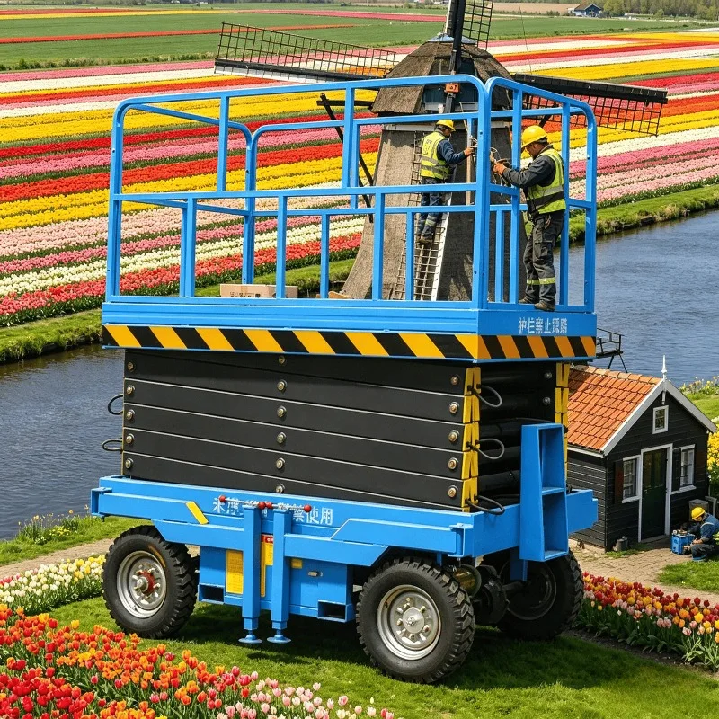 Scissor Lift Elevator Lifting Platform Scissor Lift Table Work Platform 6m 8m Portable Electric Hydraulic Manlift CE