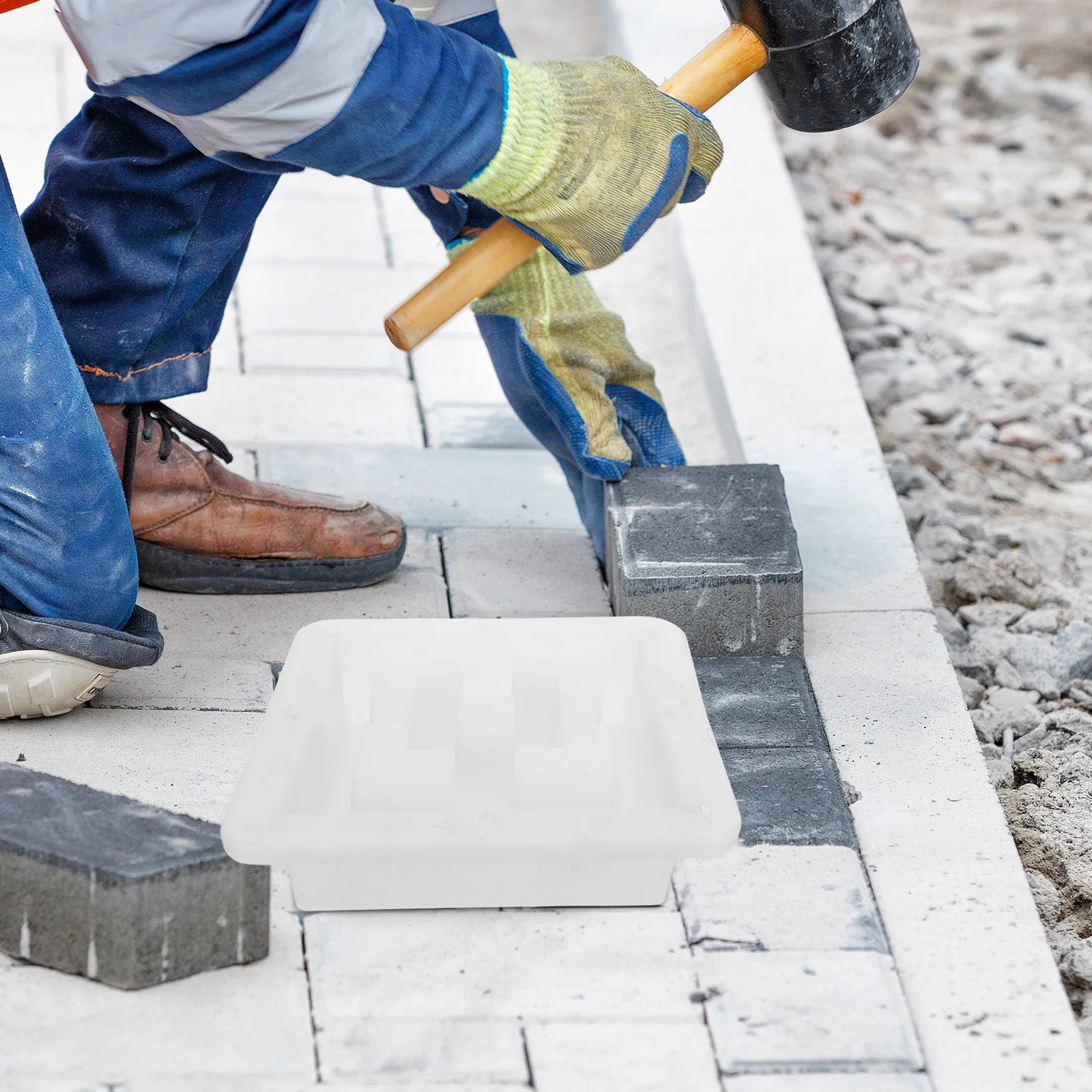 Concrete Hollow Brick Mold Easy Demolding Cement Brick Molding 10x10 for Wall Garden Borders Flower Beds Outdoor Construction