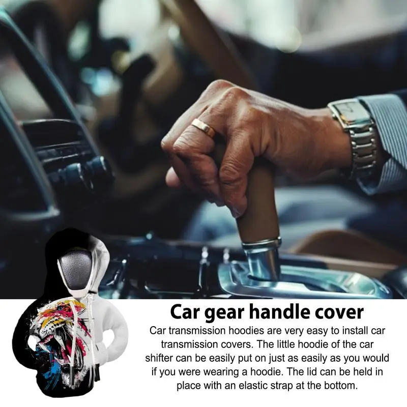 Shift Gear Knob Sleeve Shift Hoodie Protector Auto Sleeve Stylish Vehicle Interior Decoration For RV SUV Truck Van And Sedan