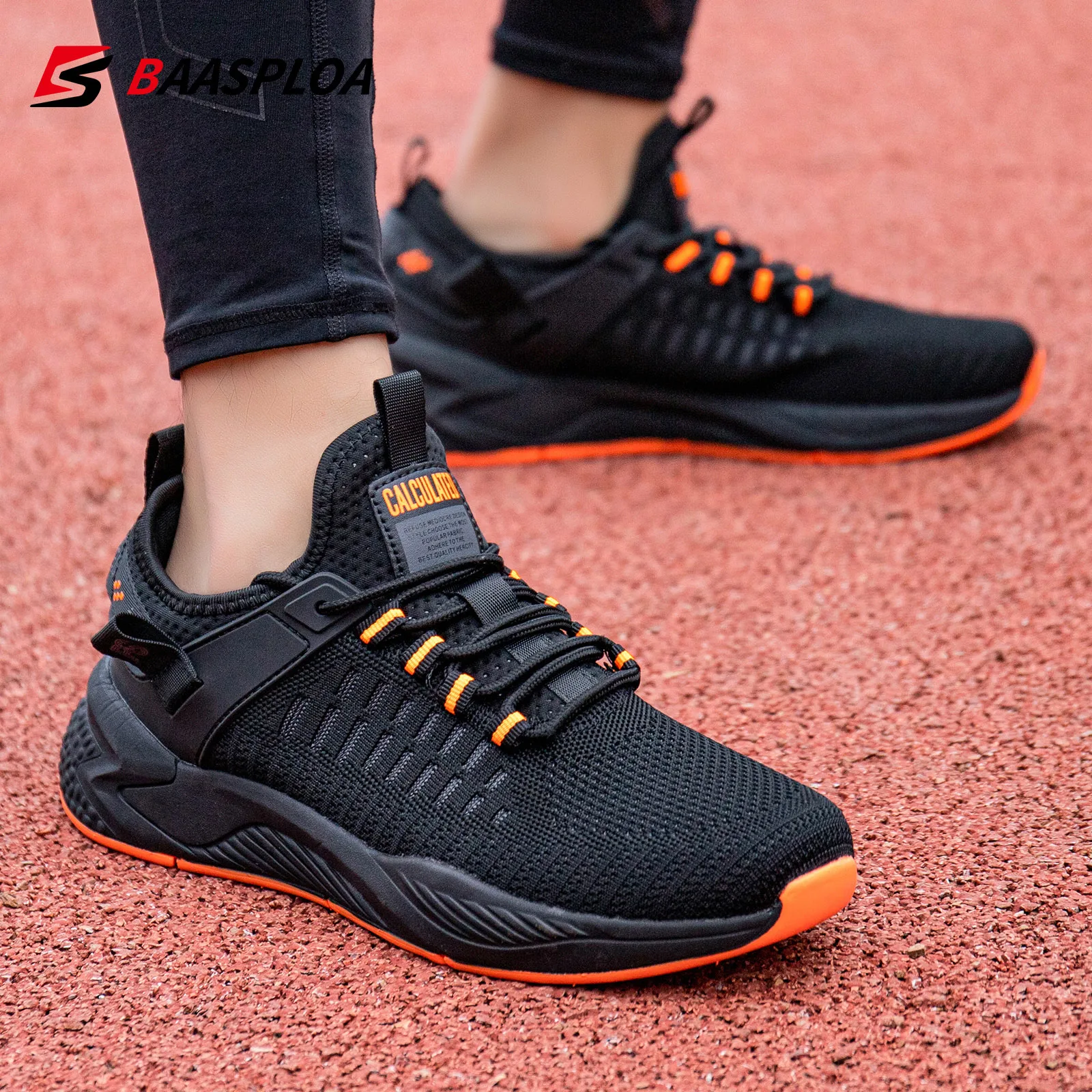 Baasploa Men Sport Shoes Brand Mesh Breathable Running Shoes for Men Summer Lightweight Casual Sneakers Male Wear Resistant