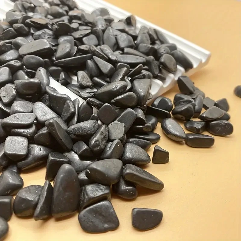 100g/500g Black Shungite Gravels & Pebbles - Polished Crystal Gemstone for Cleansing, Feng Shui, Water & Air Purification