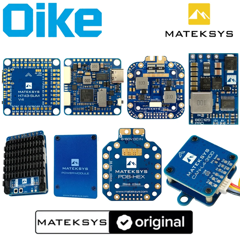 Oike Drone Parts MATEK Mateksys Original Set, BEC Step-Down Voltage Regulator Buck Converter, Power Module, Flight Controller