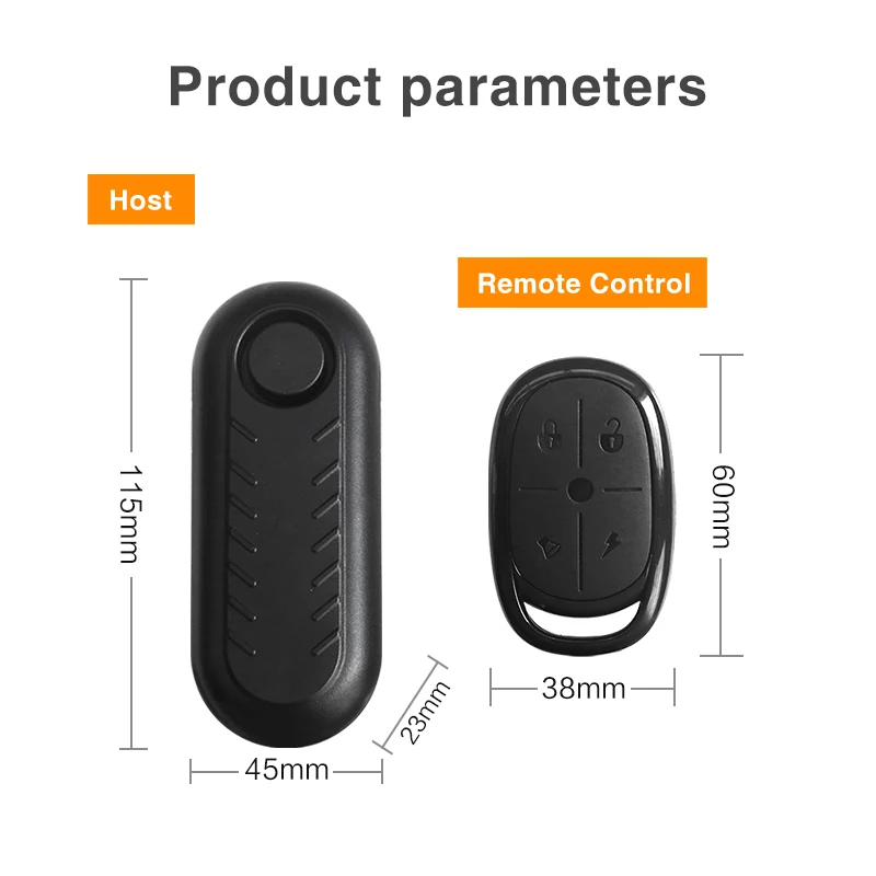 Bike Alarm Waterproof Vibration Motorcycle Bicycle/Door Burglar Alarm Ebike Anti Theft 113dB Loud Adjustable Sensitivity