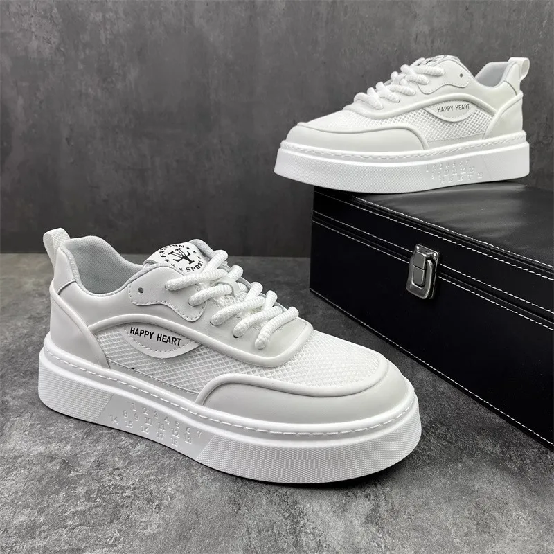 

Mesh Comfort Board Shoes Men Light Breathable Sneaker Thick Soled Anti Slip Casual Shoes Fashion Versatile Running Shoes Tenis
