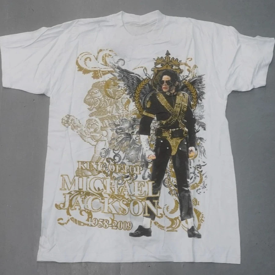 Michael Jackson Modern Redesign T-shirt Men and Women Summer Cotton Y2K Clothing Fashion Round Neck Short Sleeved Tee Fan Gifts