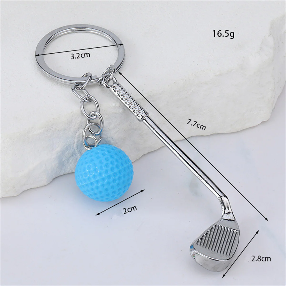 Simulations-Golf-Schlüsselanhänger-Tasche, personalisierter Anhänger, Mini-Sportausrüstung, Ballzubehör, Freundschafts-, Paar-, Party- und Urlaubsgeschenk – Detail 1