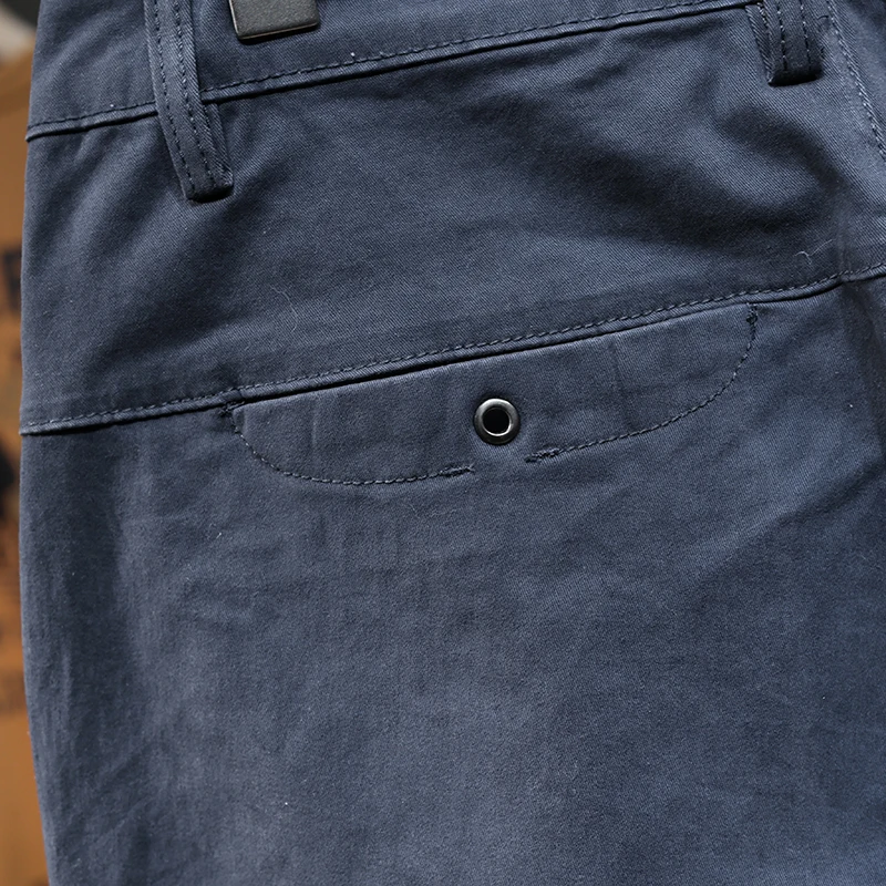 ماركة الخريف ملابس الرجال البضائع العمل السراويل 97% القطن بلون ارتداء الكورية الكاكي بناطيل كاجوال الذكور حجم كبير 38 40