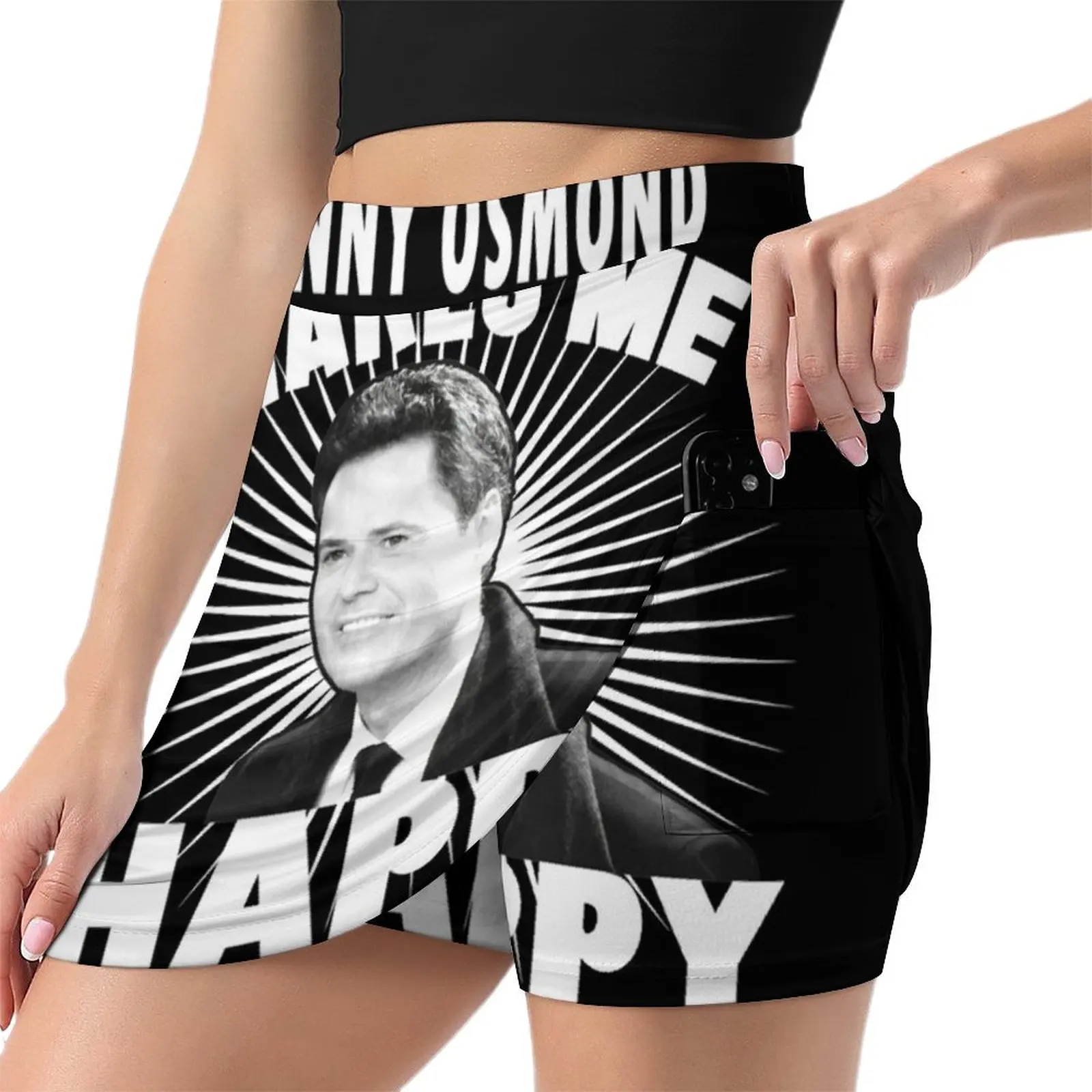 Donny Osmond Shirts Donny Osmond Makes Me Happy Mini Skirt Women's summer skirt dress women summer luxury evening dresses 2025