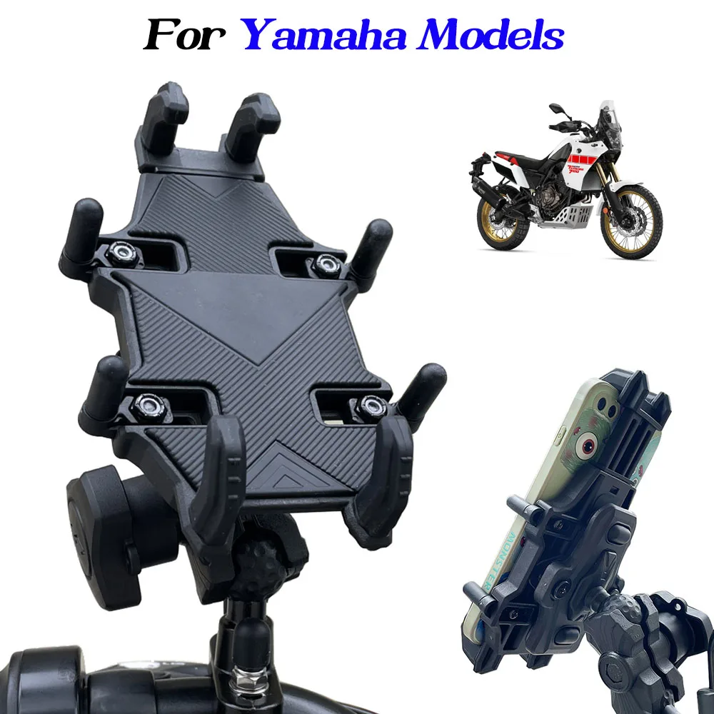 For Yamaha Tenere 700 1200 XSR700 XSR900 Fazer FZ1 FZ6 FZ8 YZF R1 R3 R6 Accessories Anti-Shock Mobile Phone Holder Stand GPS