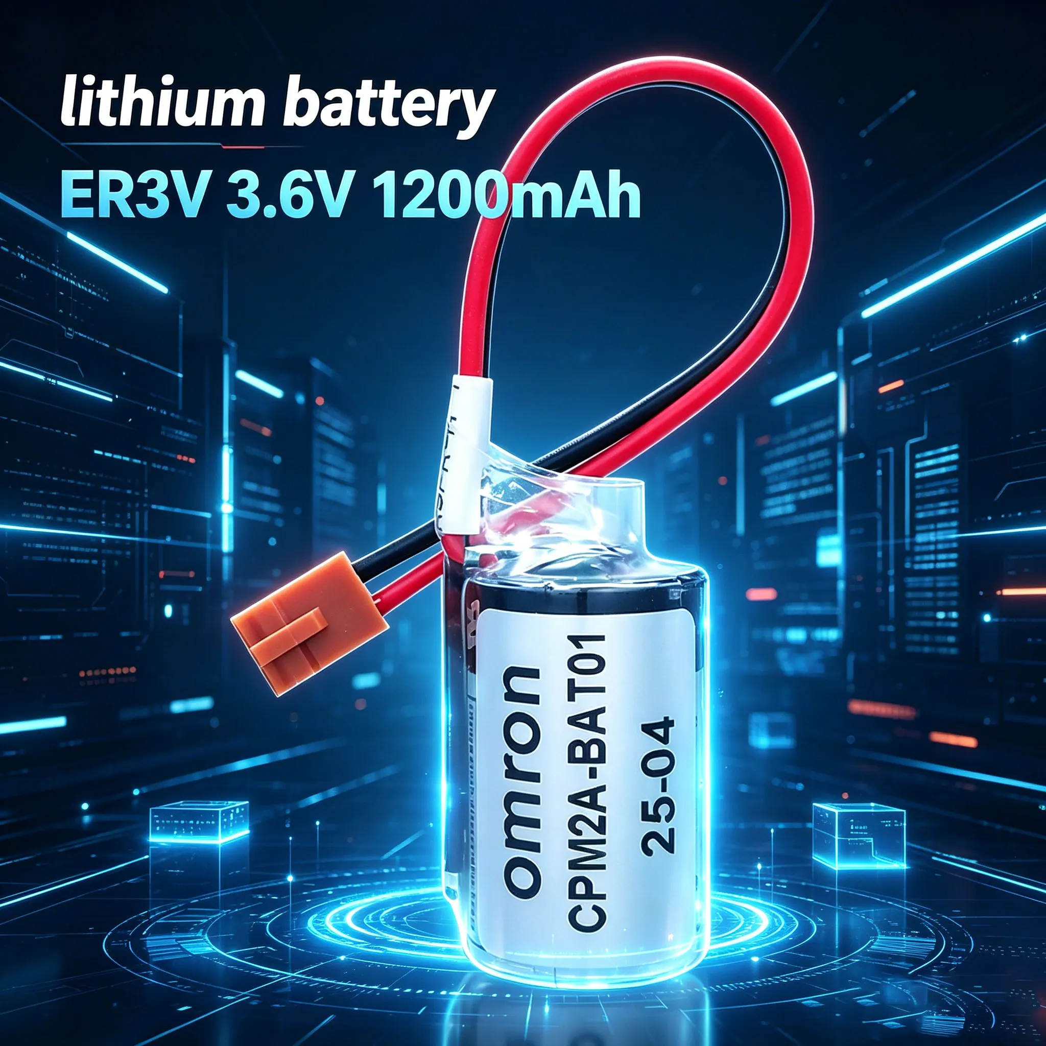 JCBCH ER3V 3.6V lithium battery CPM2A-BAT01 is suitable for Omron system programmer, robot driver, machine tool control cabinet