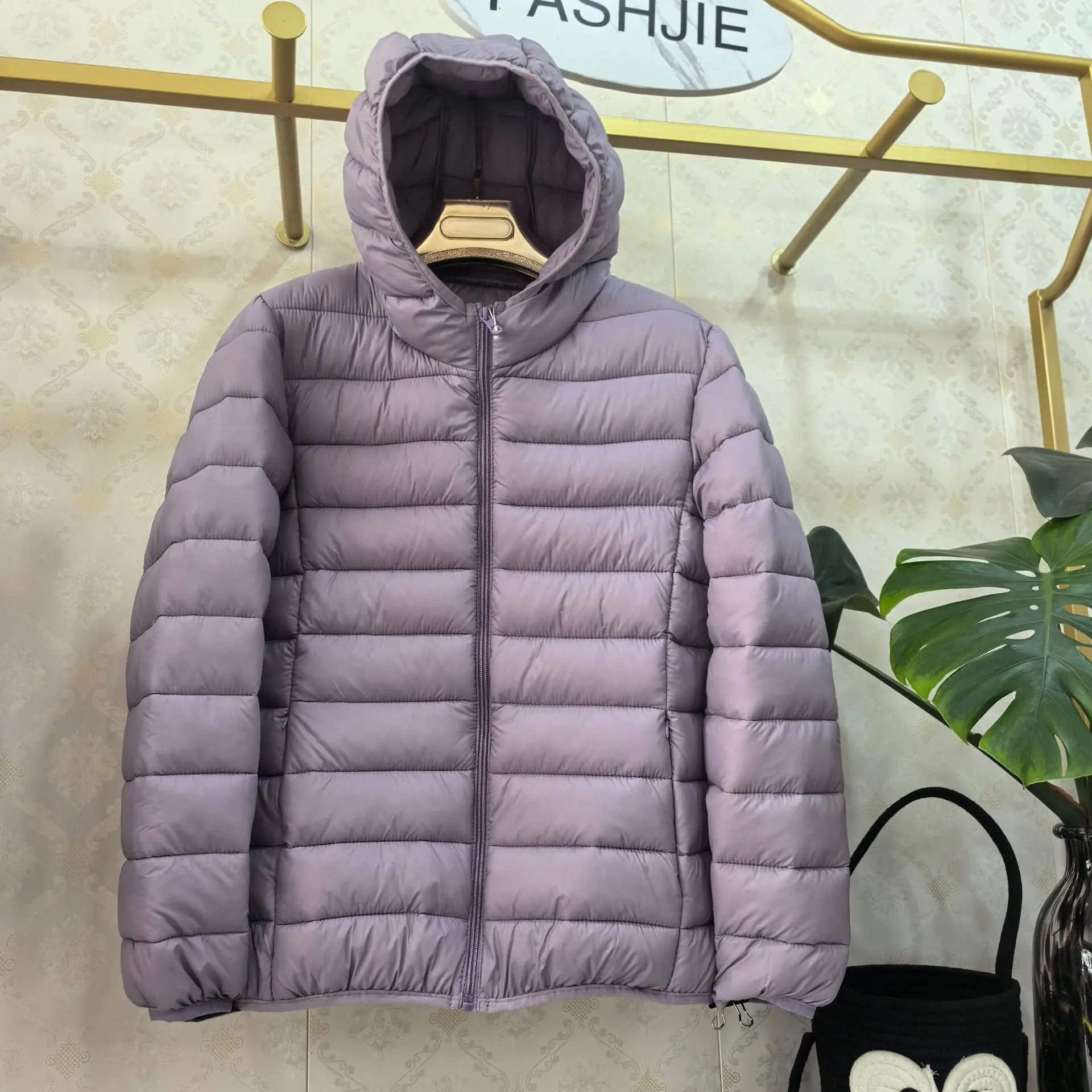 2025 Autumn and Winter New Lightweight Cotton Clothing for Women Hooded Cotton Jacket Outdoor Casual Hooded Soft Shell Cotton