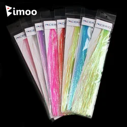 Bimoo, 1mm, escala Lateral, hebras Flashabou, Material de atado de moscas, oropel Flashabou corrugado, serpentina, pececillo, cebo, Señuelos de Pesca