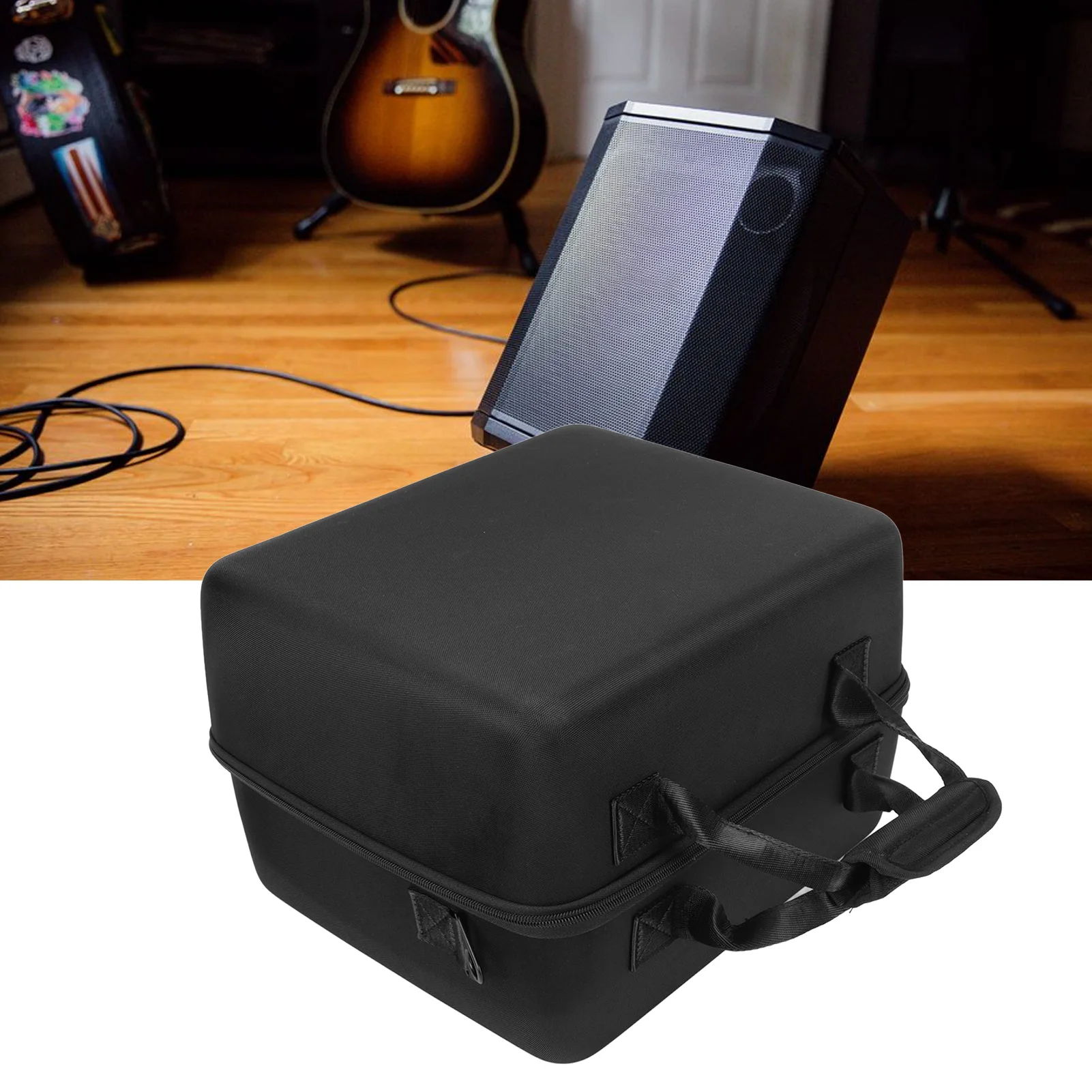 

Speaker Hard Case Large Space Dustproof Nylon Outer Layer Speaker Hard Carrying Case Portable Wearproof for Bluetooth Speaker