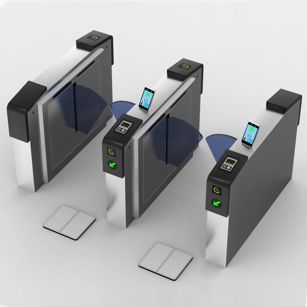 Face Recognition Anti-Static Turnstile System ESD Compliant Entry Control Stainless Steel IP65 2-Way