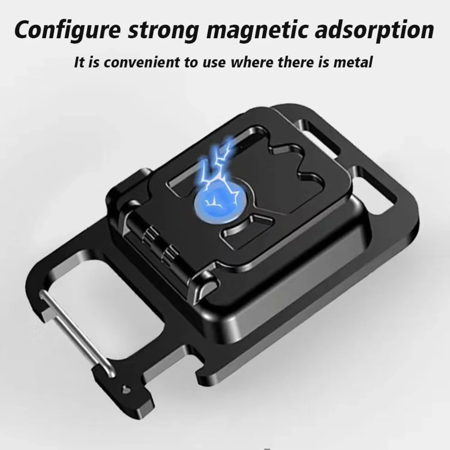 Mini  Portable Keychain Flashlight Multifunction COB Work Light USB Rechargeable Strong Magnet Outdoor Camping Lantern