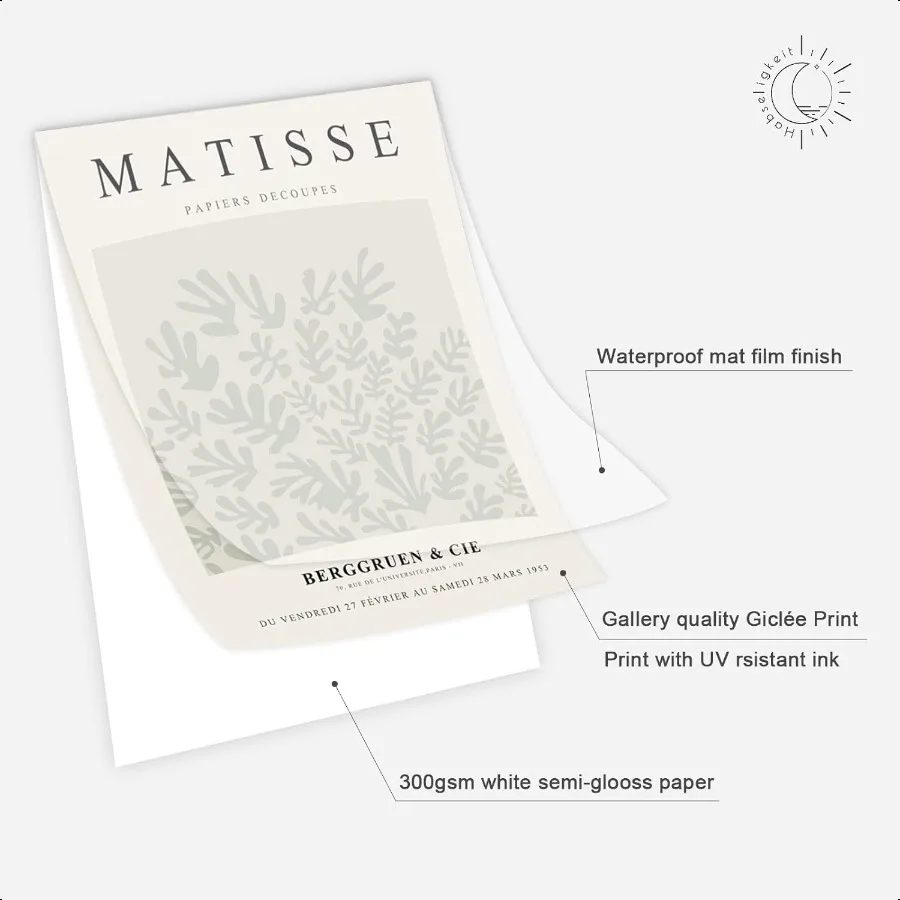 Habseligus حكيم الأخضر ماستر جدار الفن يطبع مجردة ماتيس جدار الفن معرض الملصقات الفن بوهو الفن يطبع غرفة الرجعية ديسمبر