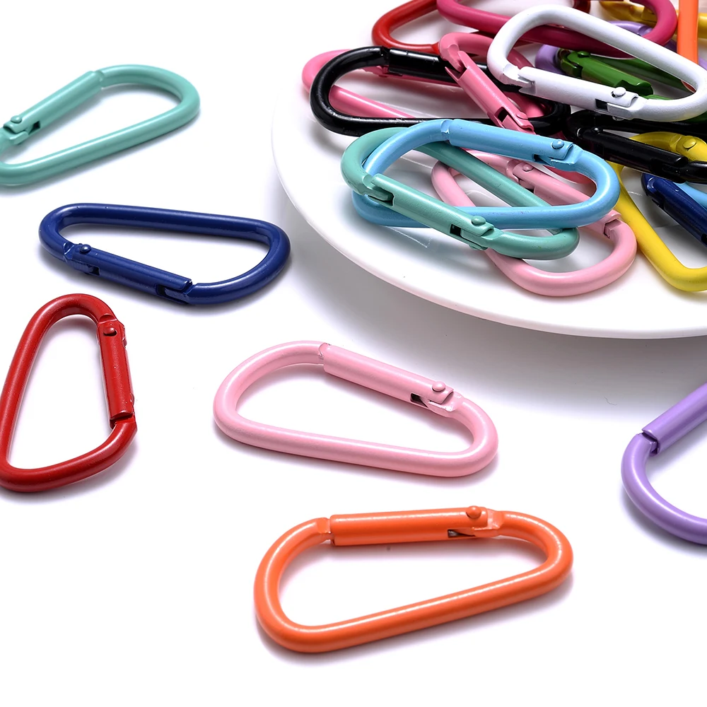 iYOE 5pcs/Lot 45x24mm Mix D Karabińczyk Kolorowy brelok ze stopu Haczyki do tworzenia biżuterii Złącze breloka DIY Findings — zdjęcie 6