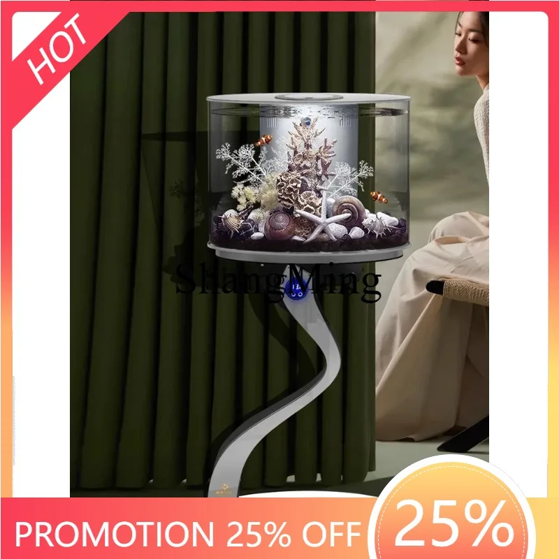 

CL new integrated fish tank ecological floor living room small goldfish tank creative lazy landscaping