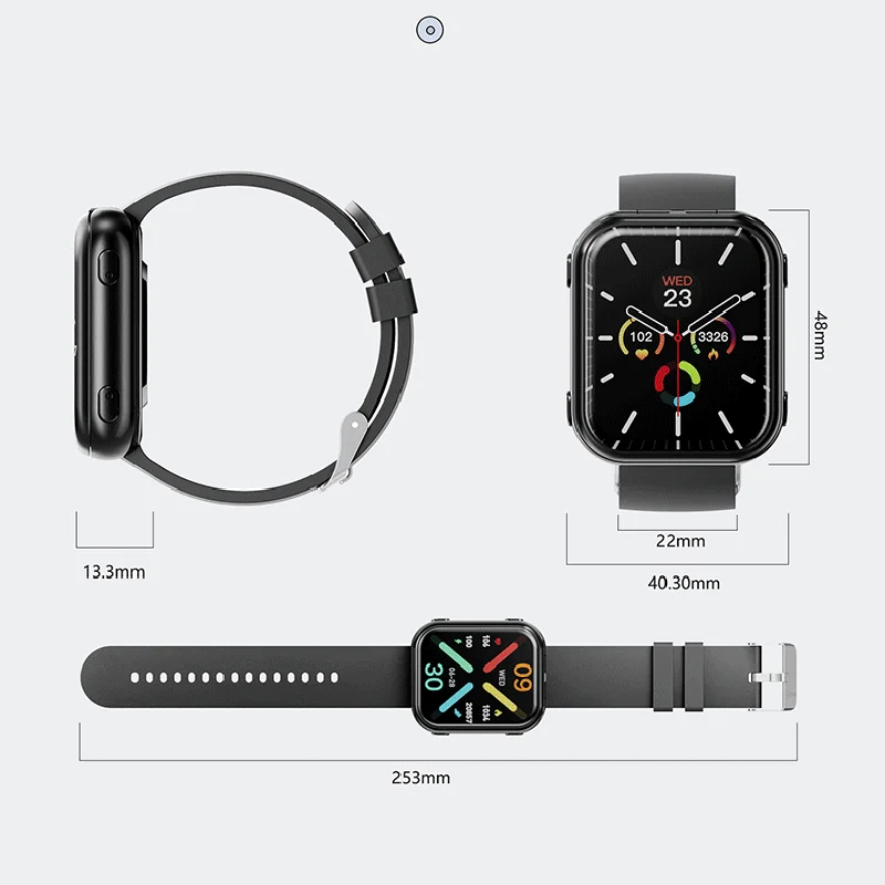 ساعة ذكية للموسيقى الرياضية 2 في 1 مزودة بسماعات TWS عالية الدقة ومكالمات بلوتوث ومراقبة معدل ضربات القلب والصحة وساعة ذكية مقاومة للماء