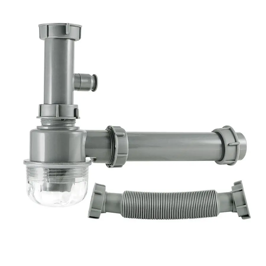 

Комплект сливного оборудования для кухонной мойки P-Trap с регулируемой высотой, из нержавеющей стали 304, 31,2 дюйма, для кухни и ванной