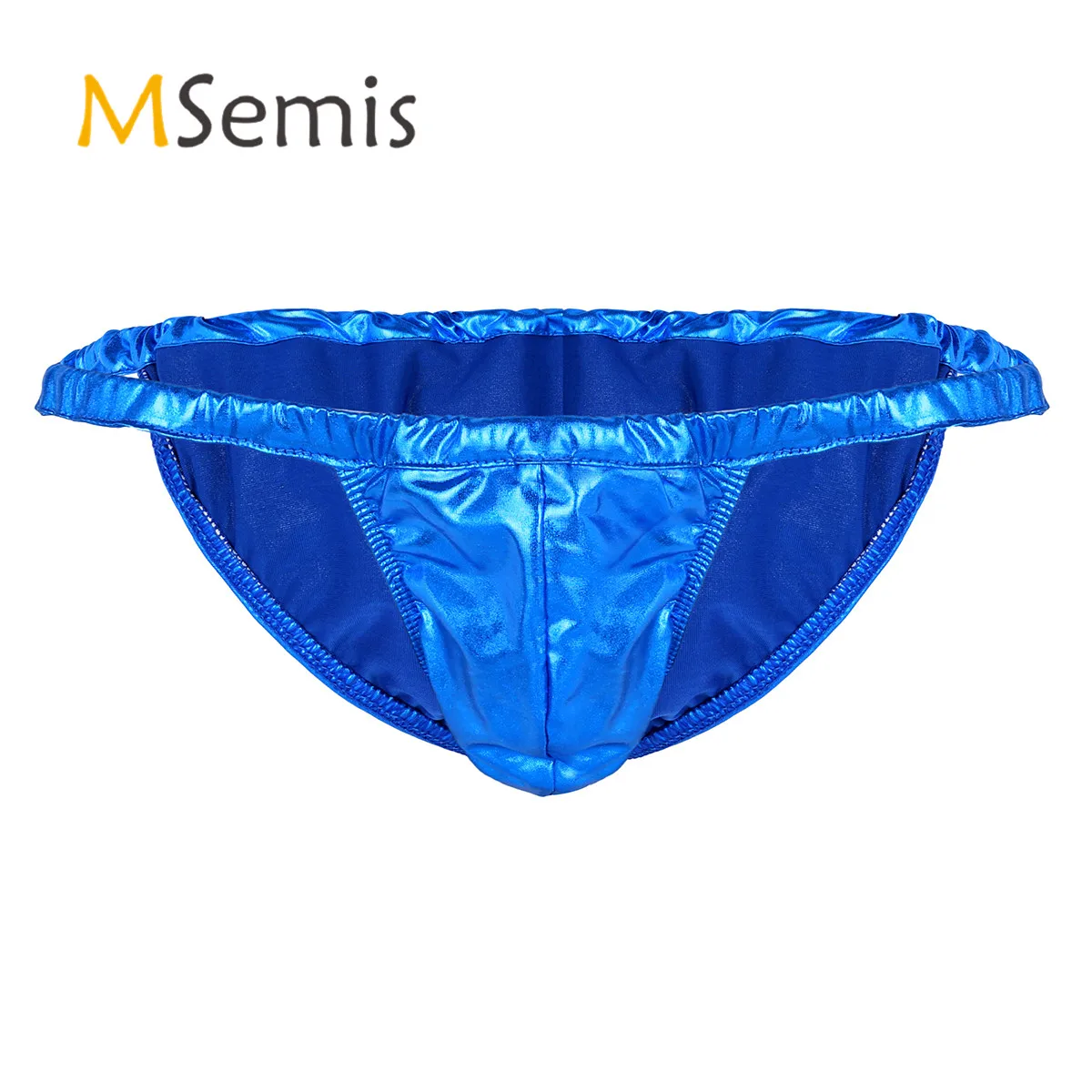 Sexy Mens Lingerie Tanga Underwear Male Glossy Jockstrap Briefs Panties Spandex & Latex  Shiny Rubber Underpants