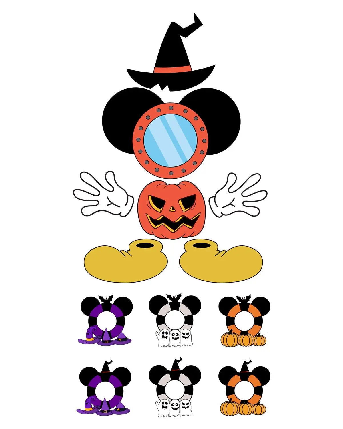 

13 Pcs Halloween Cruise Door Magnets - Pumpkin, Witch Hat Car Magnets Stickers for Halloween Decorations Fridge, Car, Cruise Dec