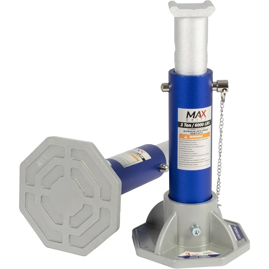 

3Ton HighStrength Aluminum Lightweight Jack Stands for Cars SUVs and Light Duty Trucks Ideal for Automotive Repairs with Lockin
