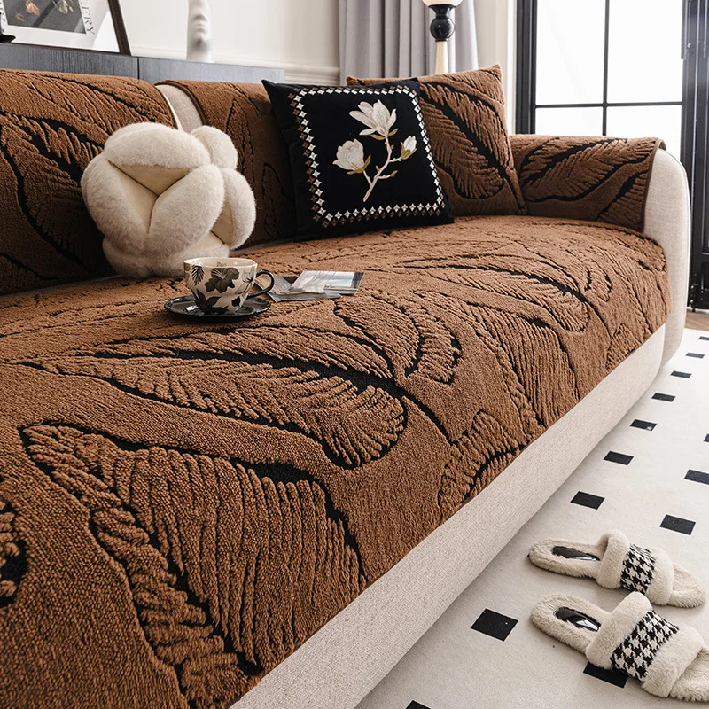 Warm Sofa Cover Cloth Thickened One Piece Laying Anti Slip Sofa Cushion Cover Soft and Comfortable in Autumn and Winter Seasons