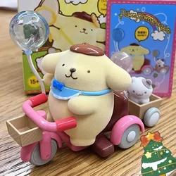 Sanrio Childhood Four Seasons Series Blind Box Flocking Action Figure Pudding Dog Surprise Box Model Ornament Collect Gift Toys