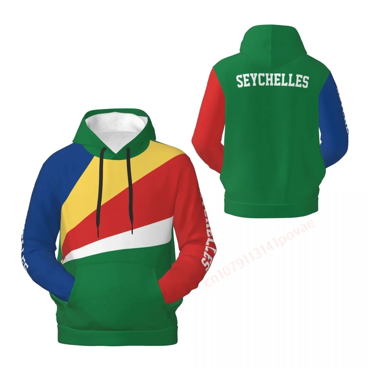 Oversize Seychelles Flag Warm Soft 3D Fleece Hoodie Polyester with Pocket Men Women Sweatshirt Unisex Casual Pullover Hoodies