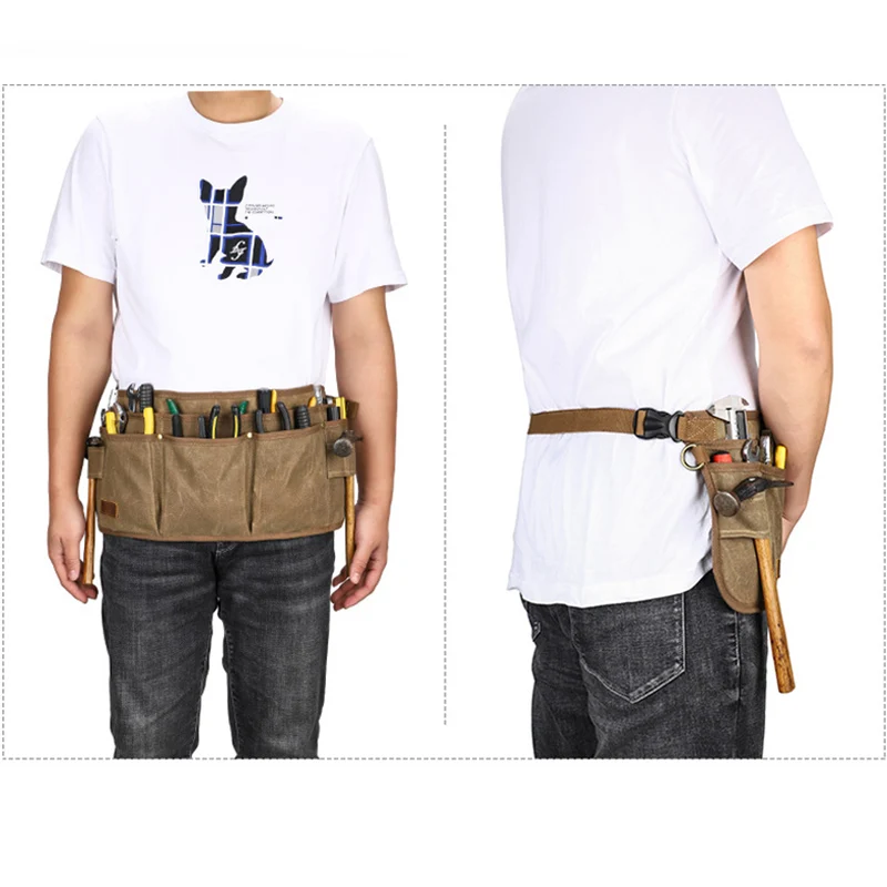 قماش أداة كهربائي أكياس متعددة الوظائف الأجهزة أداة حامل سيارة تعليق تخزين الرجال حقيبة الخصر عادية