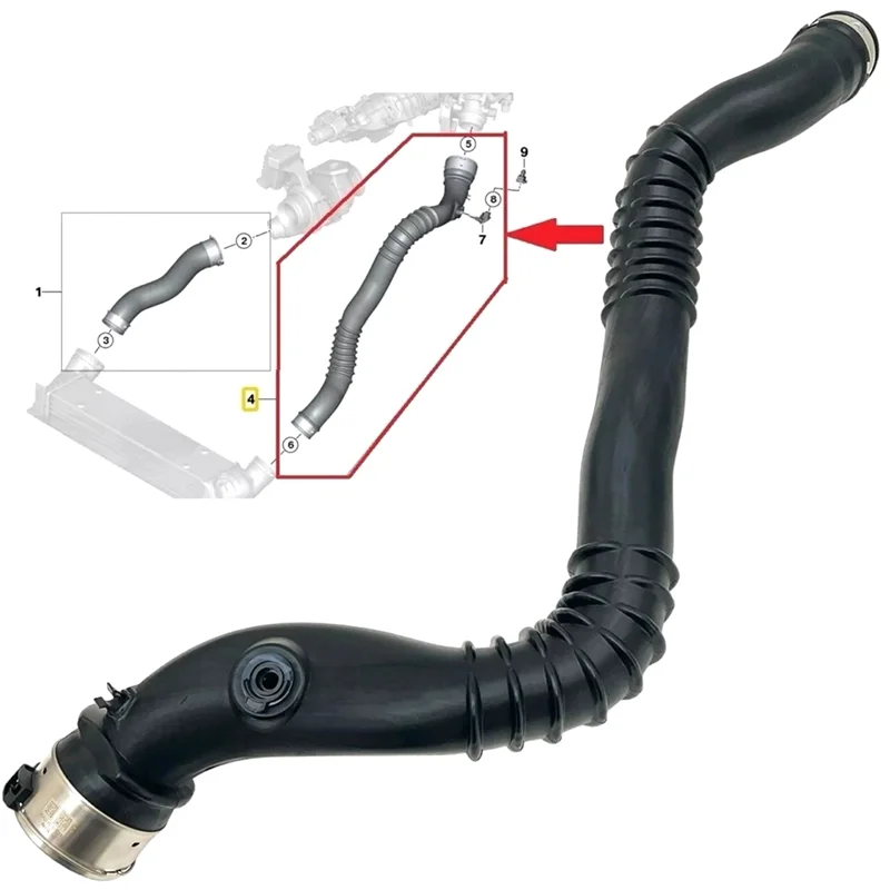 

Turbo Intercooler Pipe Hose 11617797483 For BMW Tturbocharged Hose Intercooler Charge Air Line E90 Intercharge Air Hose