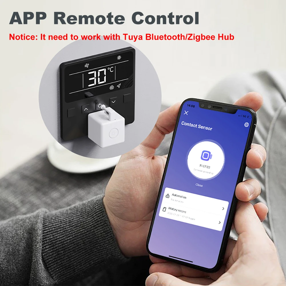 Tuya Zigbee Bluetooth Fingerbot Plus Robot Button Pusher Switch Bot Smart Life App Control Need Hub Work With Alexa Google Home