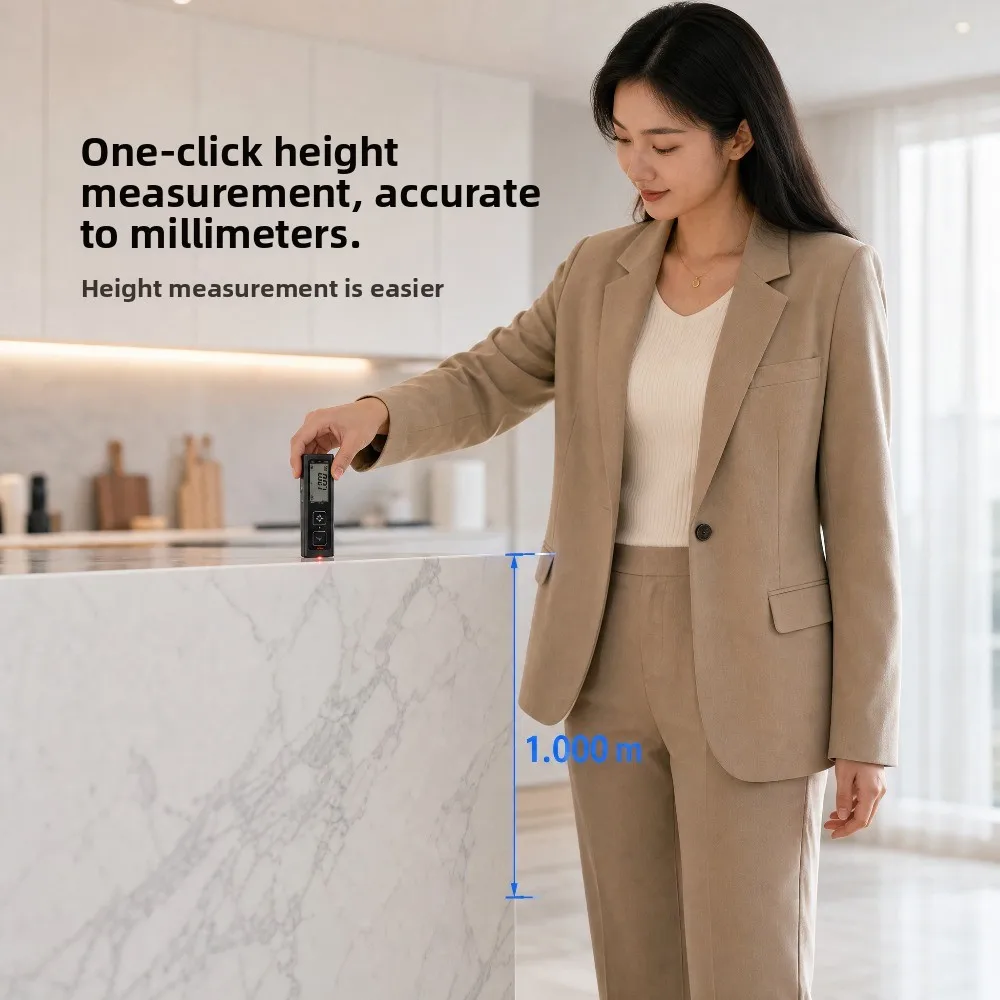 Sndway Rechargeable Laser Rangefinder Mini Metal 40M 60M High Precision Digital Distance Meter Construction Measuring Tool