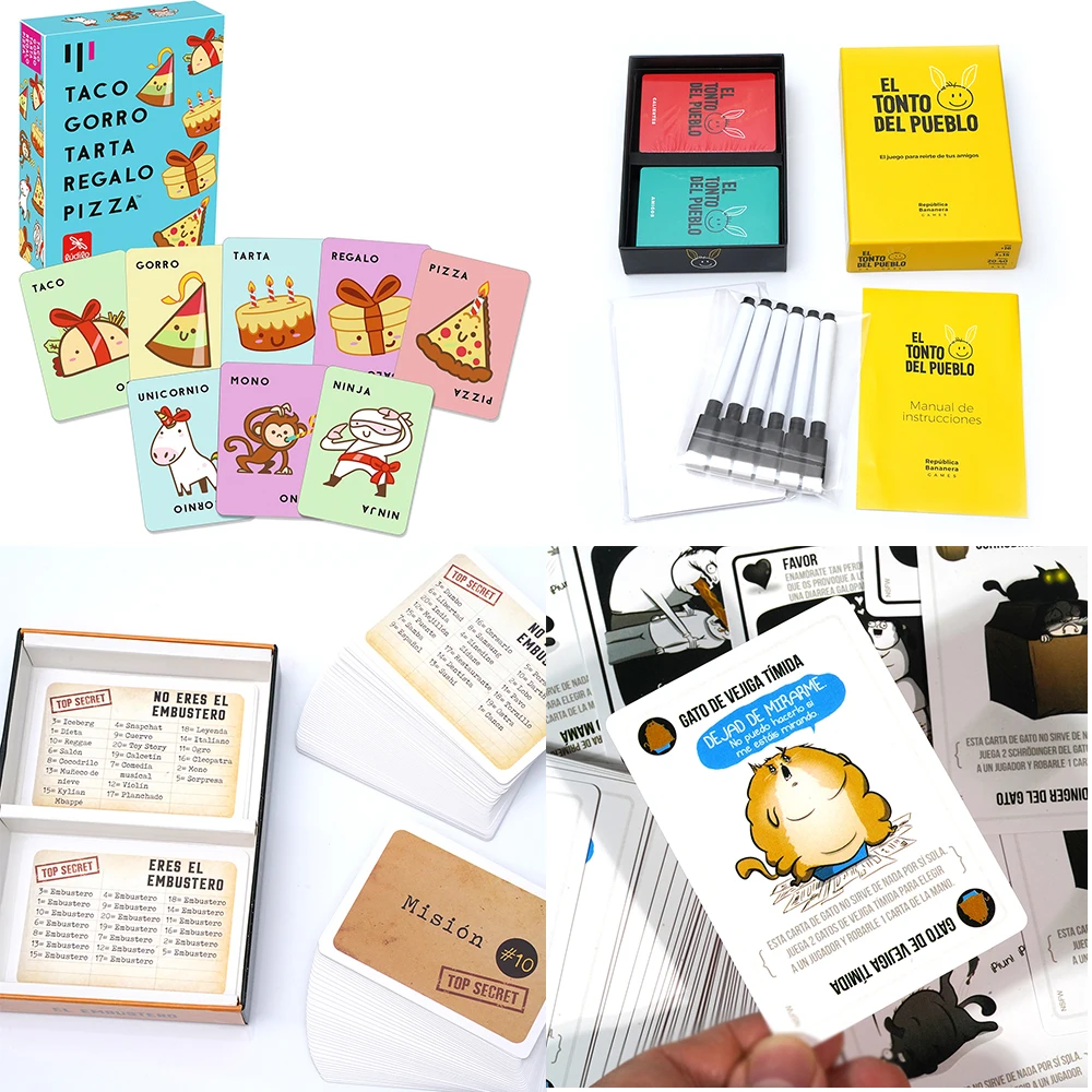 30 مجموعة من ألعاب الورق الإسبانية، مجموعة حفلات ممتعة لاستراتيجية العائلة والأصدقاء، لعبة لوحة مجموعة فرحة سريعة المرتبطة #3