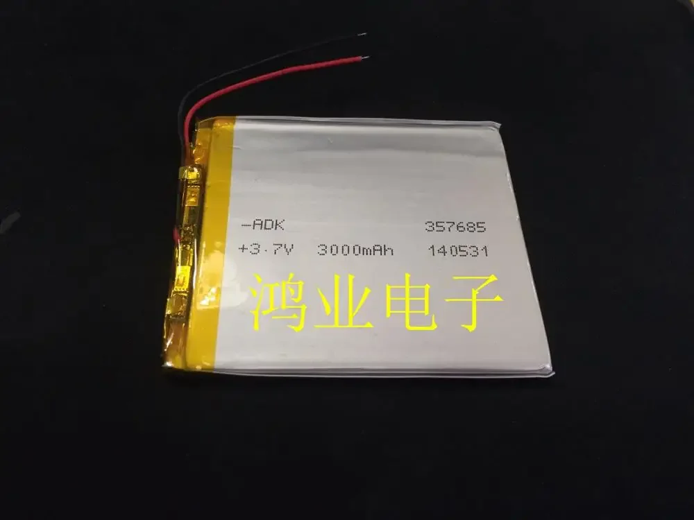 แบตเตอรี่ลิเธียมโพลิเมอร์ 3.7V 357685 P 3000MAH พลังงานมือถือ GPS PSP และผลิตภัณฑ์ดิจิตอลอื่น ๆ