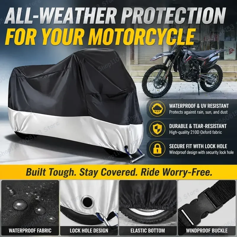 

For XINGUIZHUN Thief1R For Motorcycle For Scooter Waterproof Rain Cover UV Resistant Dustproof Outdoor Indoor Bike Cover
