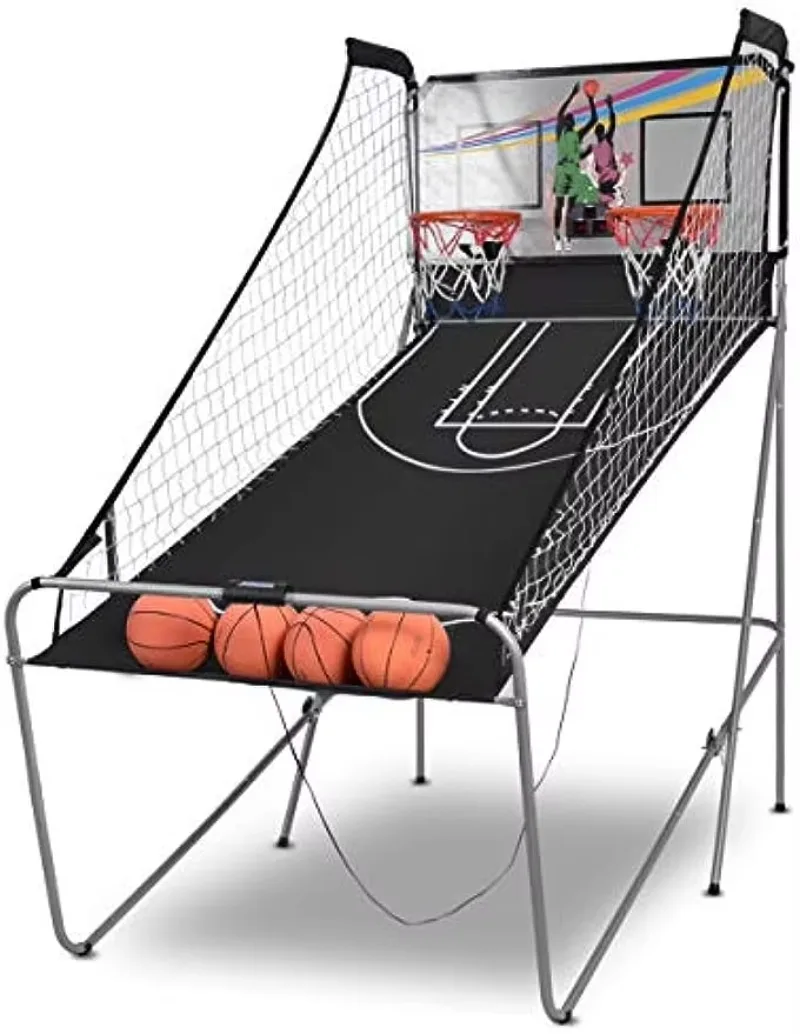 YTYINFoldable Basketball Arcade Game, Electronic Double Shot 2 Player , Indoor Basketball Game For Kids, Adults