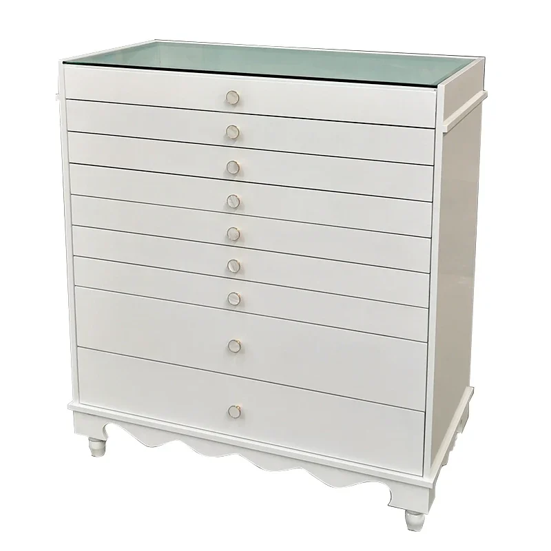 Watch Glasses Cabinet Display Storage Paint Cabinet Jewelry Bucket Cabinet Multi-layer Drawer Bridal Jewelry Wedding Jewelry
