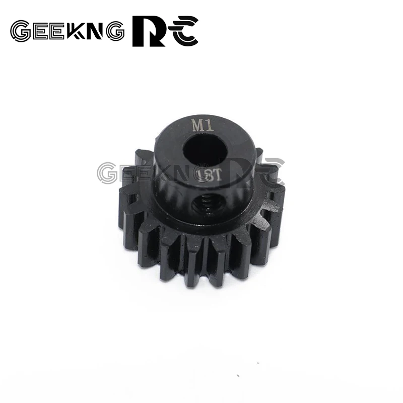 M1 5mm 11T 12T 13T 14T 15T 16T 17T 18T 19T 20T 21T 22T 23T 24T 25T Black Steel Metal Pinion Motor Gear For 1/10 1/8 RC Model Car