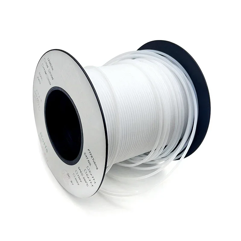 Tubo capillare in PTFE bianco traslucido 0,3 ~ 5 mm ID Resistenza alla pressione 600 V Tubo isolante elettrico resistente agli agenti chimici