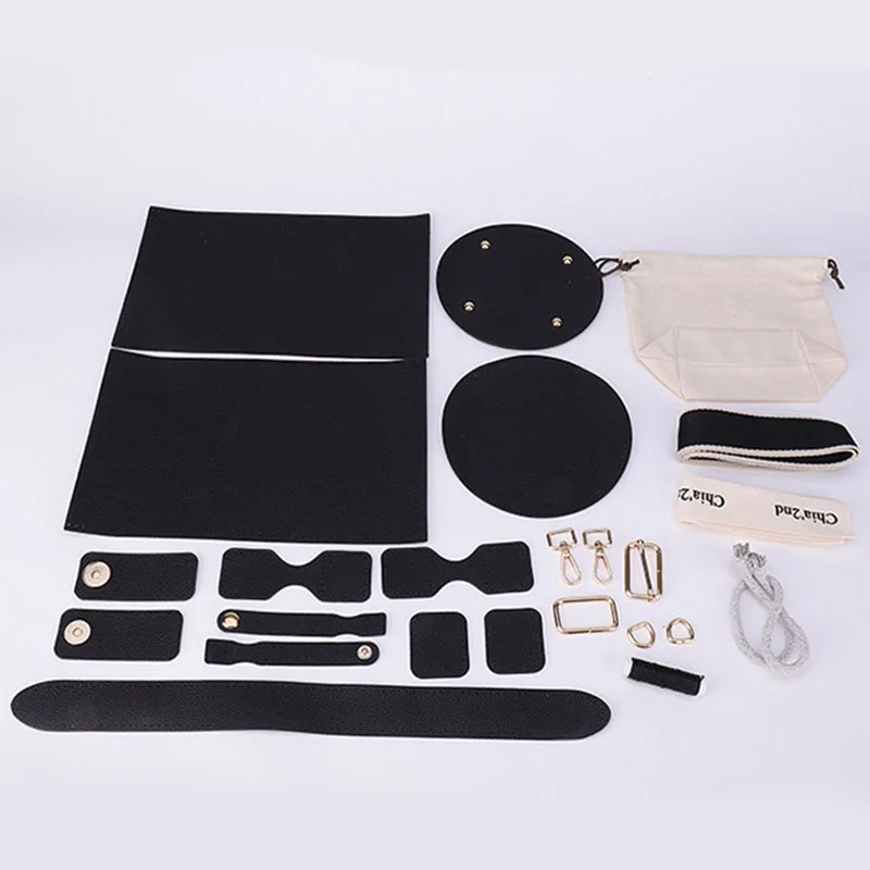 1Set Leather Hand Stitched Craft Handbag Template With PU Leather Accessories