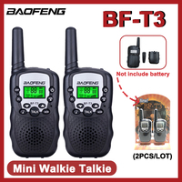 2PCS Baofeng BF-T3 Mini Walkie Talkie UHF PMR/FRS Long Range Portable Communication Two Way Radio For Camping Trip Birthday Gift